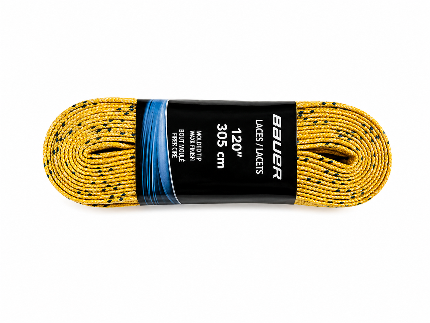 Bauer Waxed Hockey Laces (Yellow)