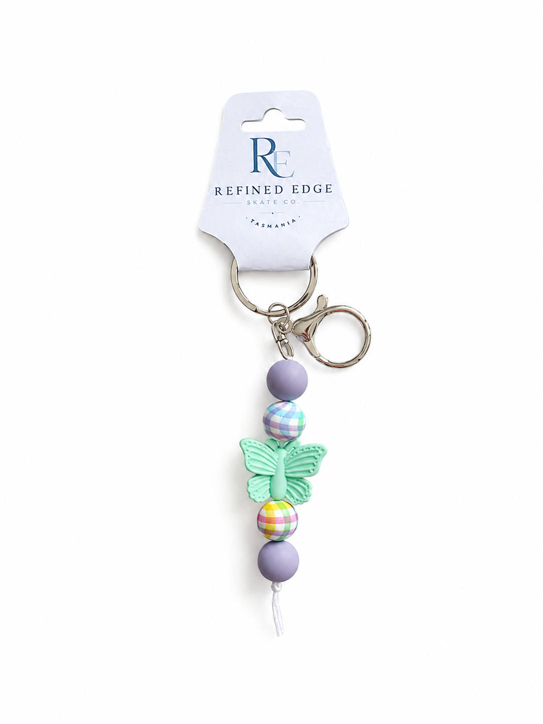 Mint Butterfly Keyring