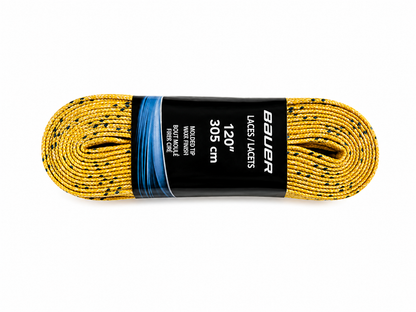 Bauer Waxed Hockey Laces (Yellow)