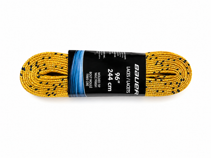 Bauer Waxed Hockey Laces (Yellow)